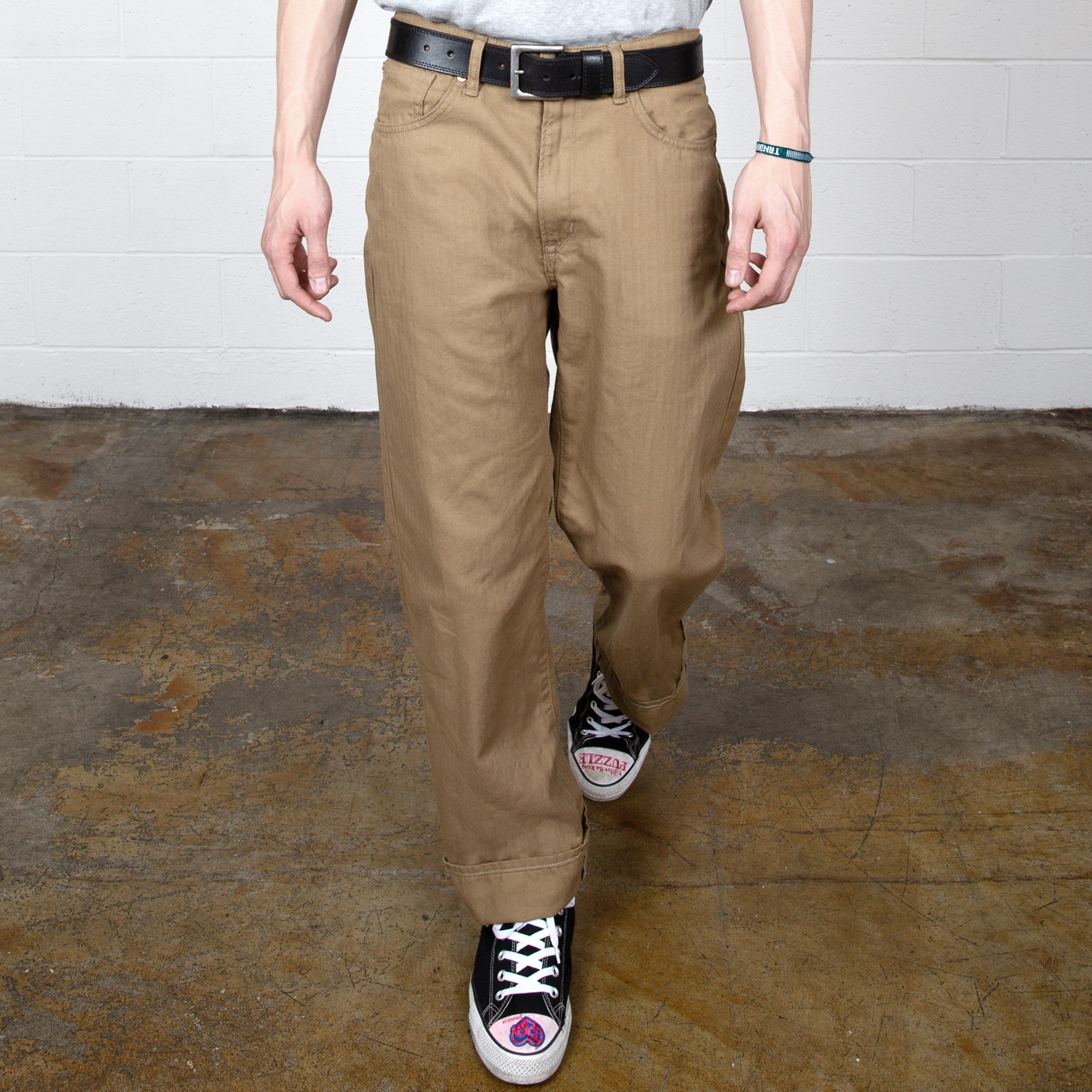 Aomori KHAKI Wide Straight Wet