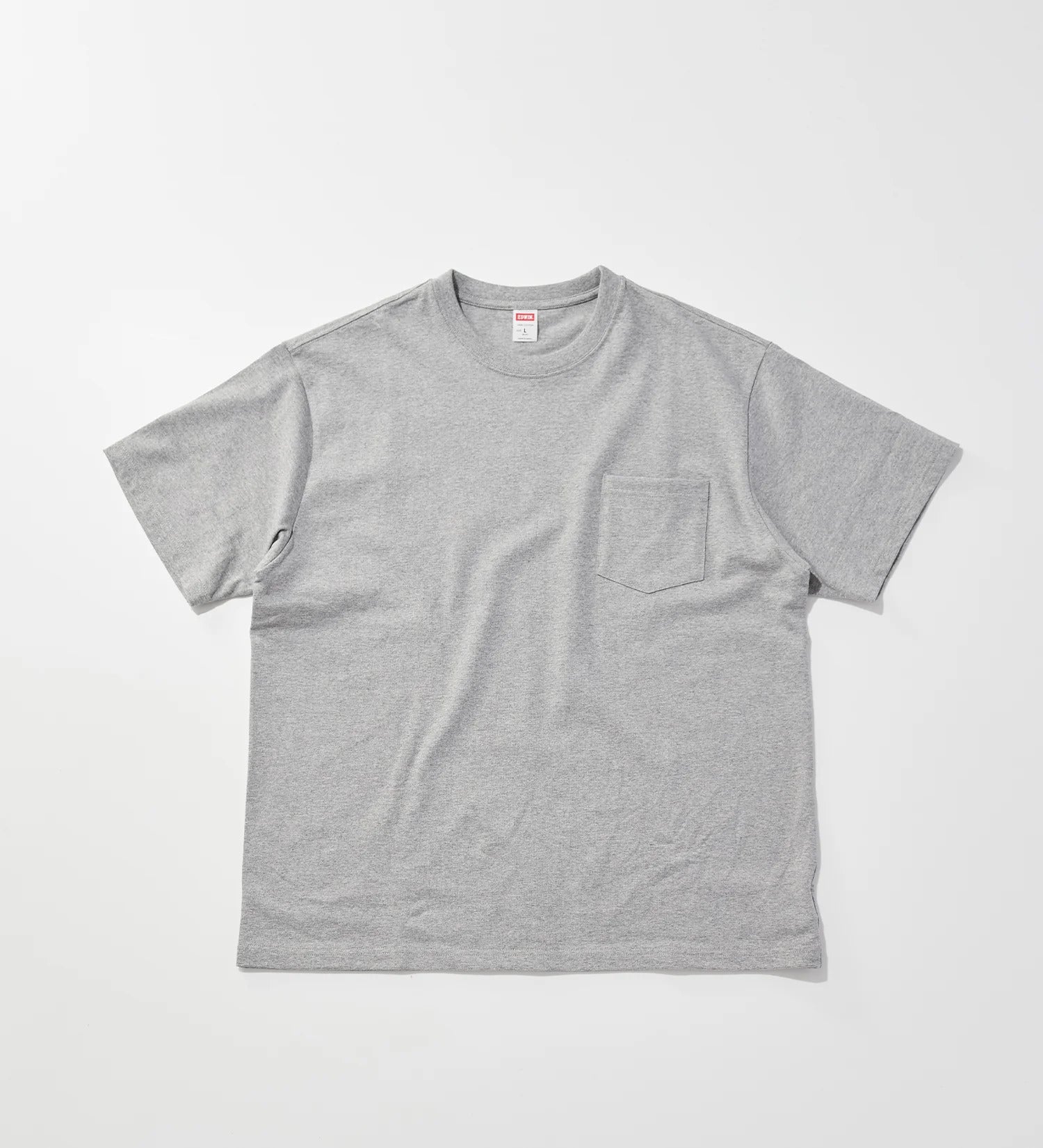 J*！様 everyone pocket tee shirt ASH GRAY POCKET TEE Heather Gray - MADE IN JAPAN