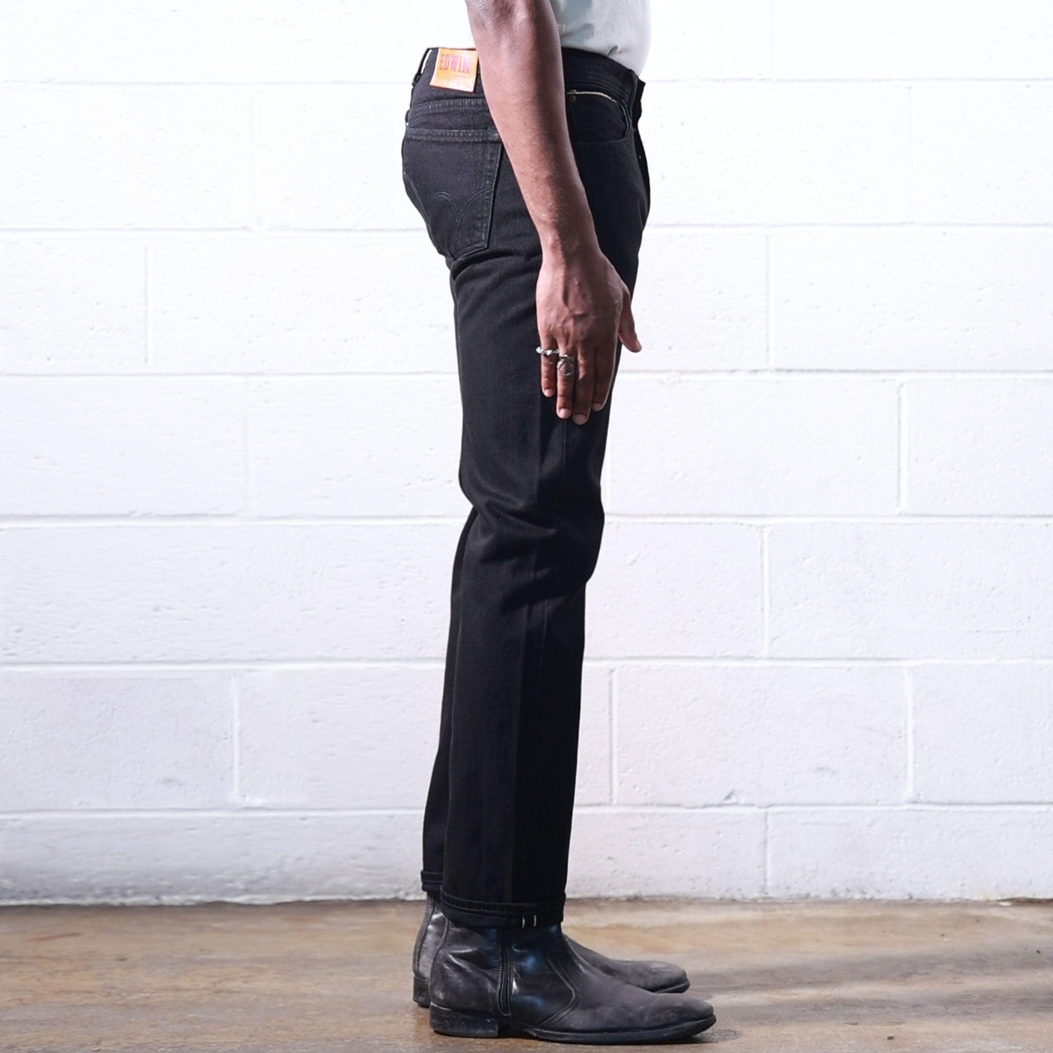 Akita Straight Wet Black Men's Premium Selvage