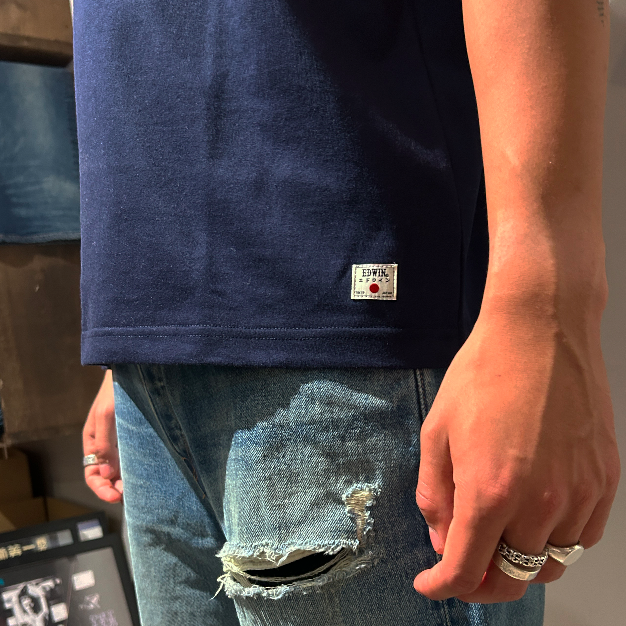 Edwin - RELAXED FIT TEE - NAVY