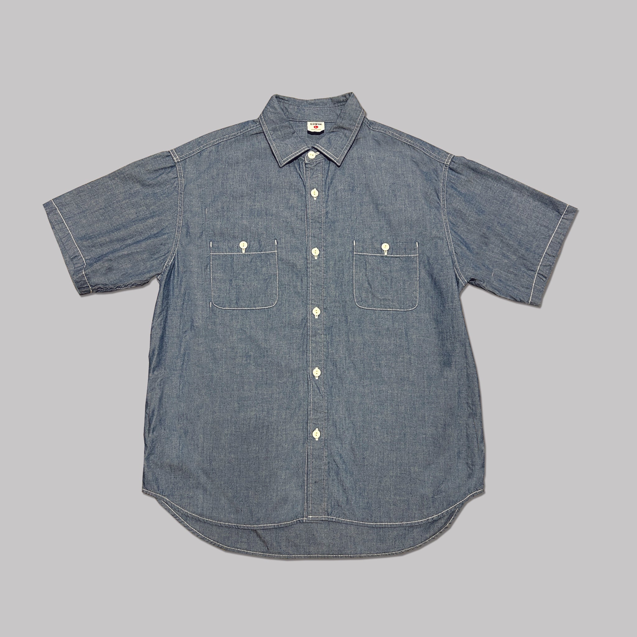 WORK SHIRTS S/S BLUE CHAMBRAY