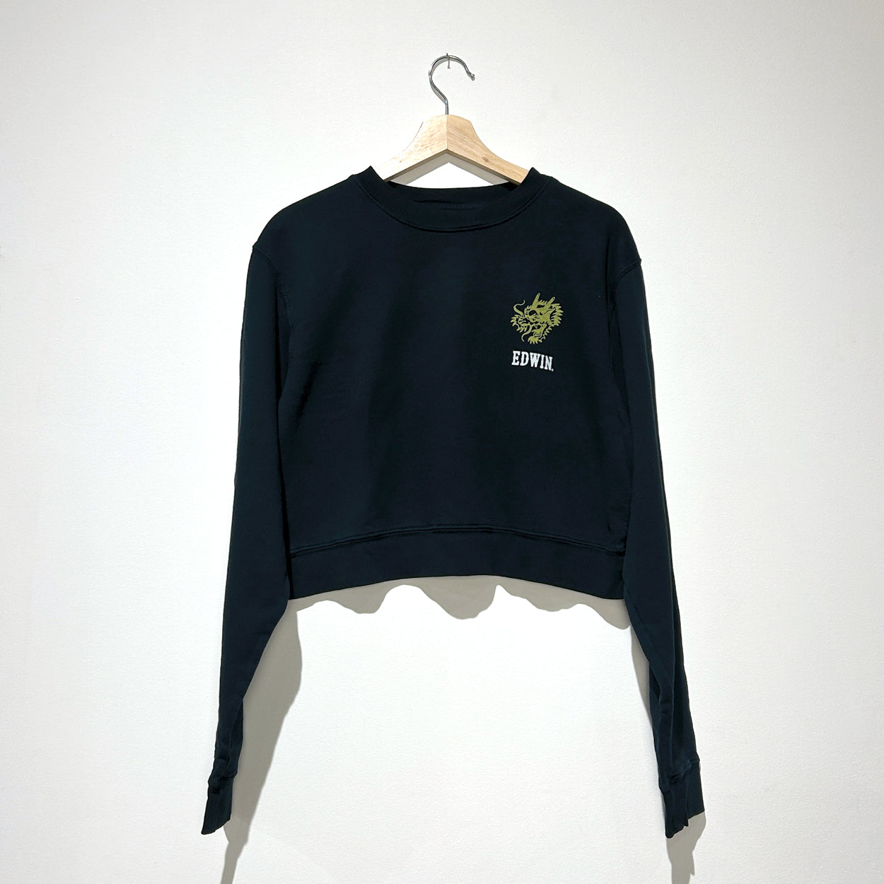 Edwin LUCKY YOU Cropped 100 % Organic Cotton Crew