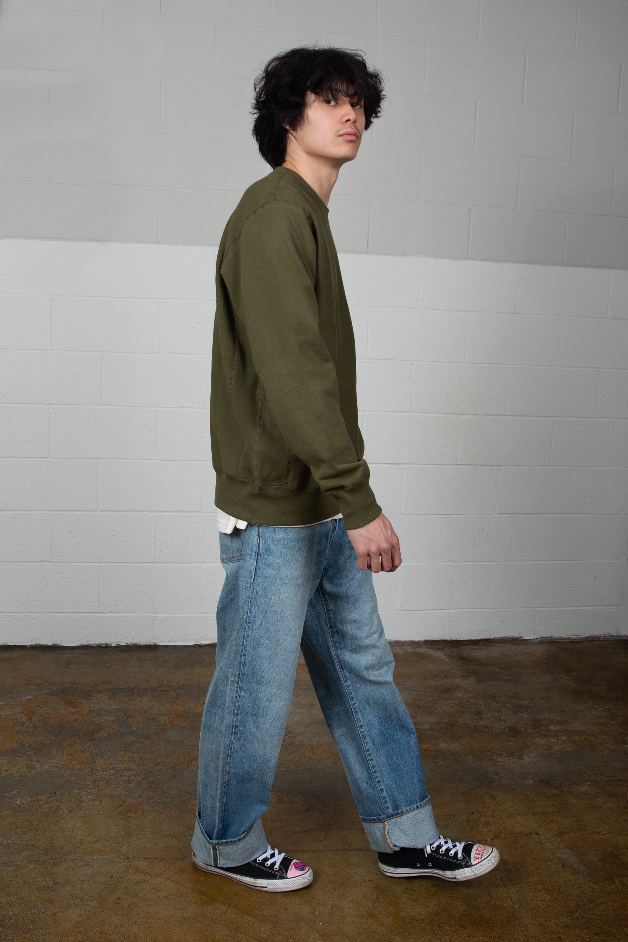 Edwin - CLASSIC CREW - OLIVE