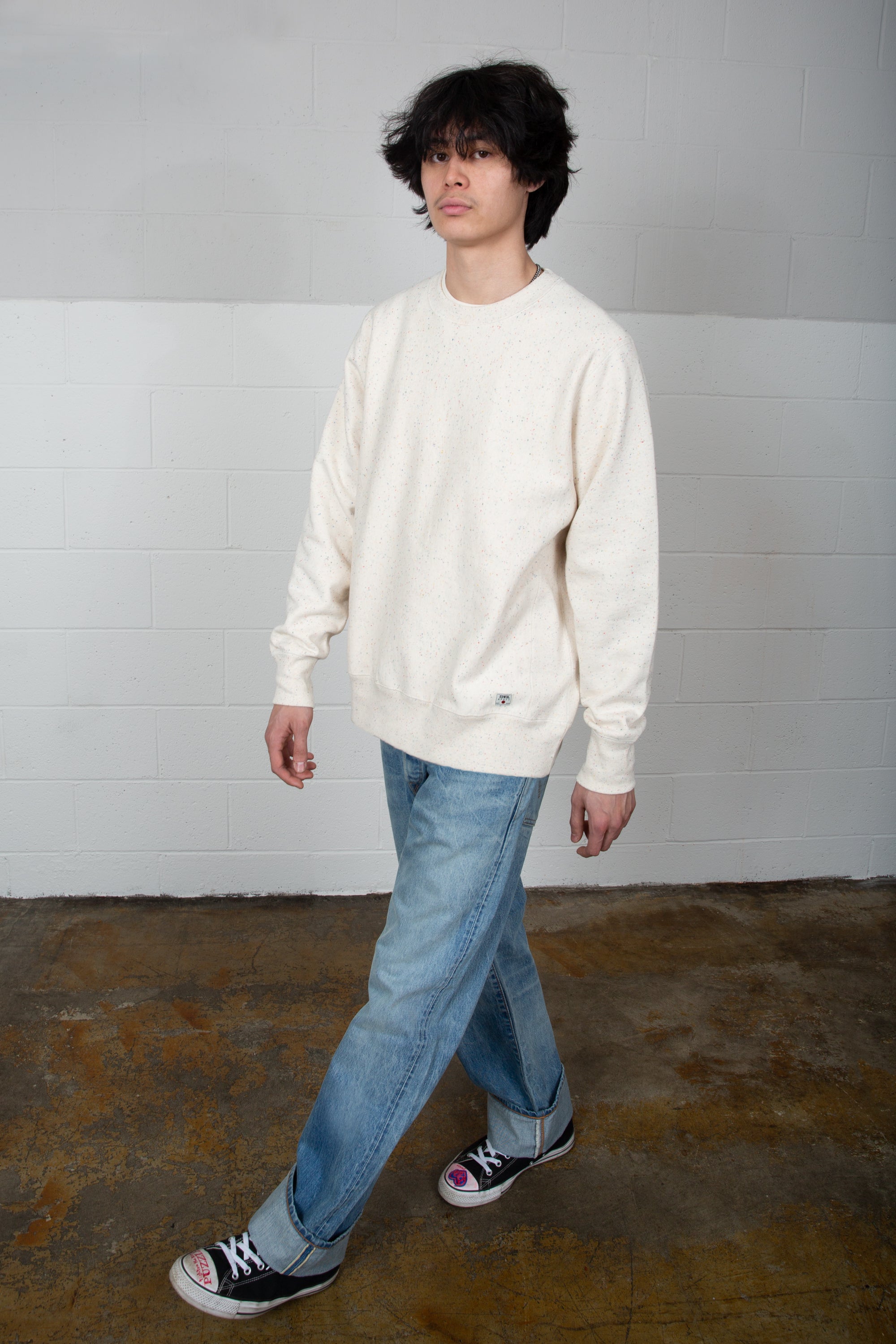 Edwin - CLASSIC CREW - NATURAL SPECKLE