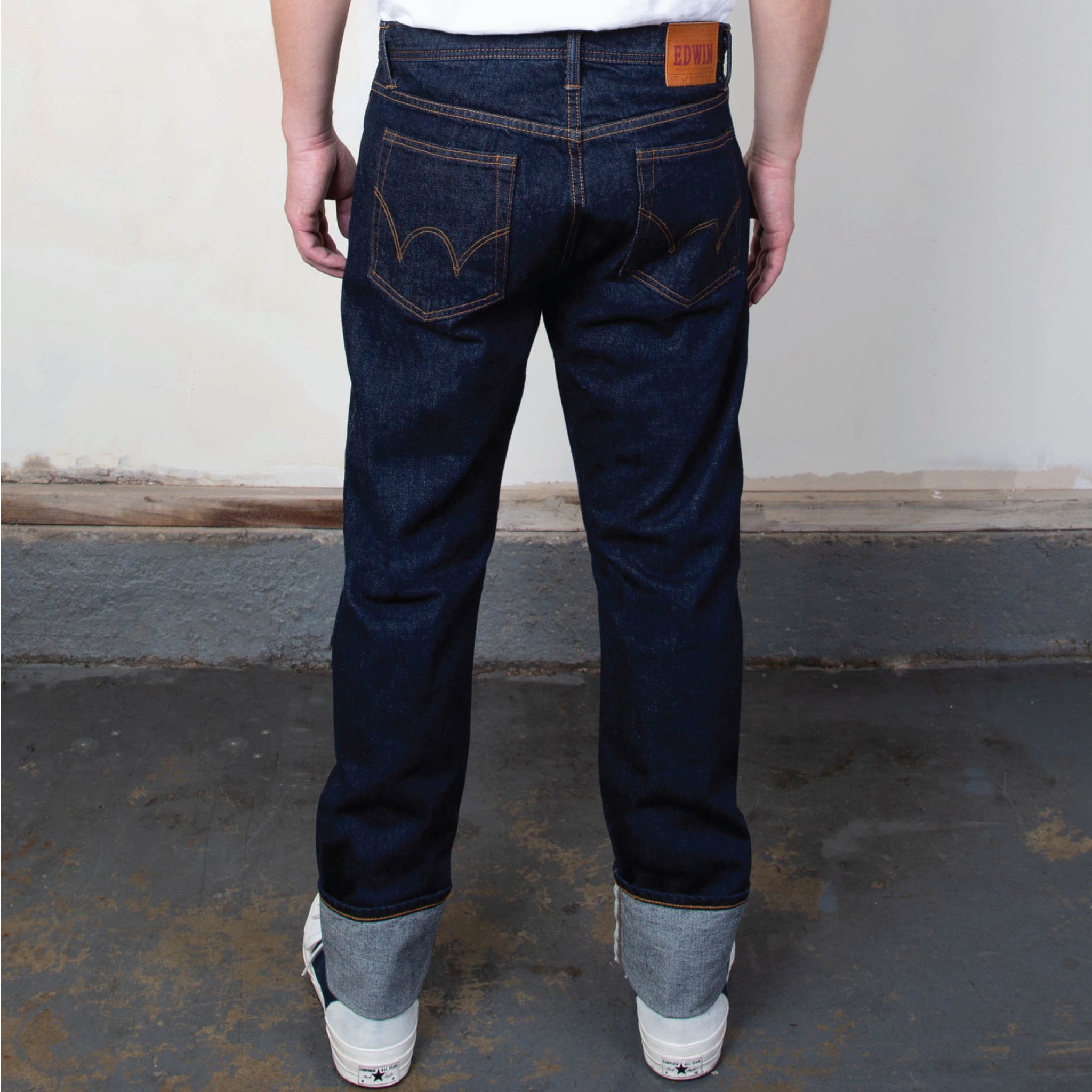 Edwin SEN Cinch Blue/Grey Selvage Slim Straight Jeans | SON OF A STAG