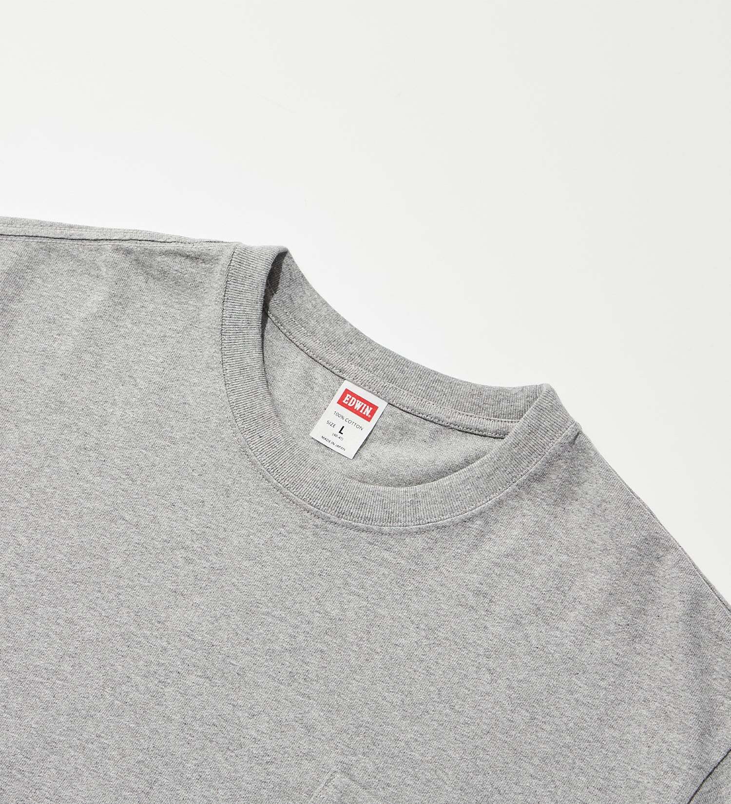 POCKET TEE Heather Gray - MADE IN JAPAN