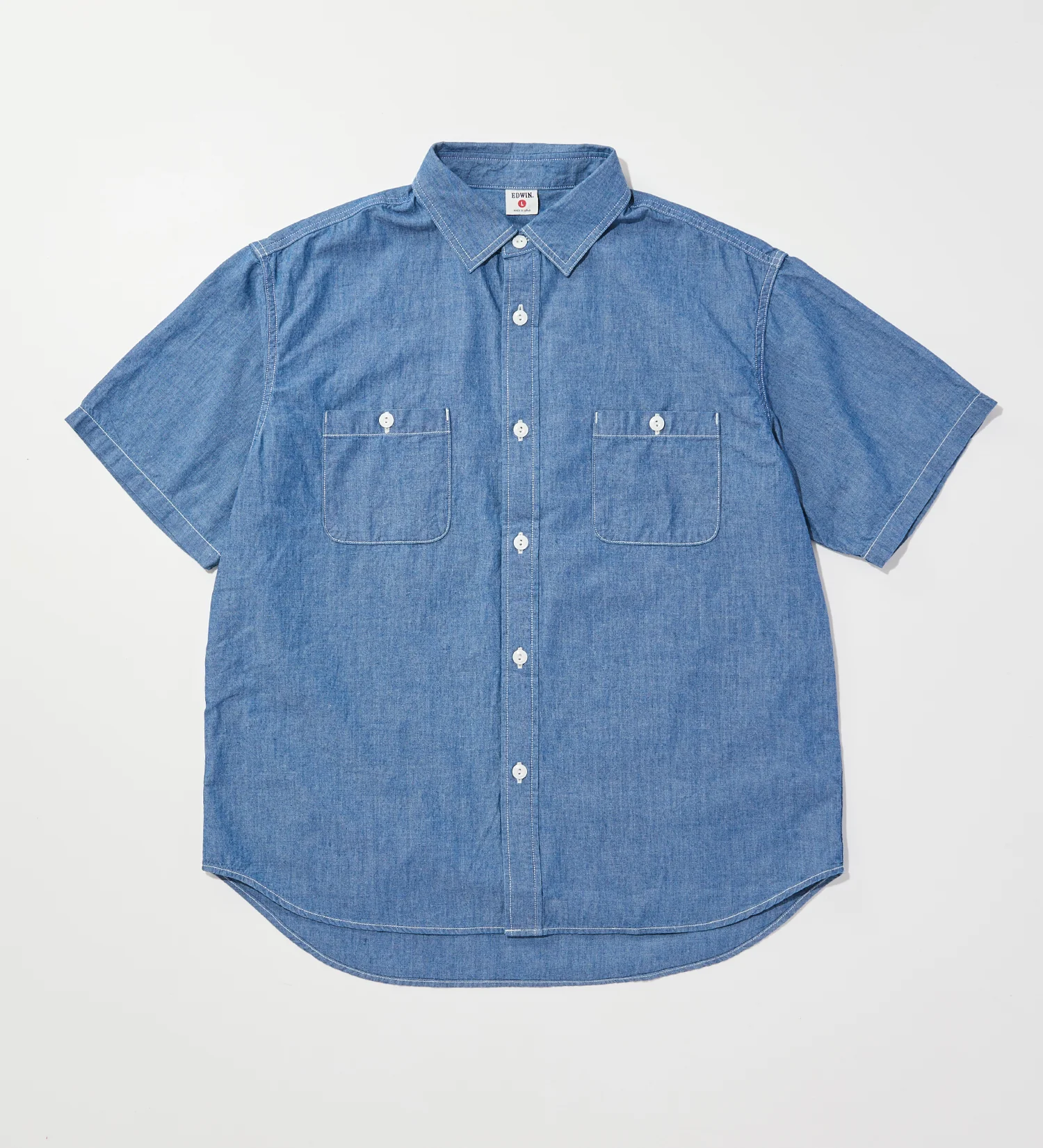 WORK SHIRTS S/S BLUE CHAMBRAY
