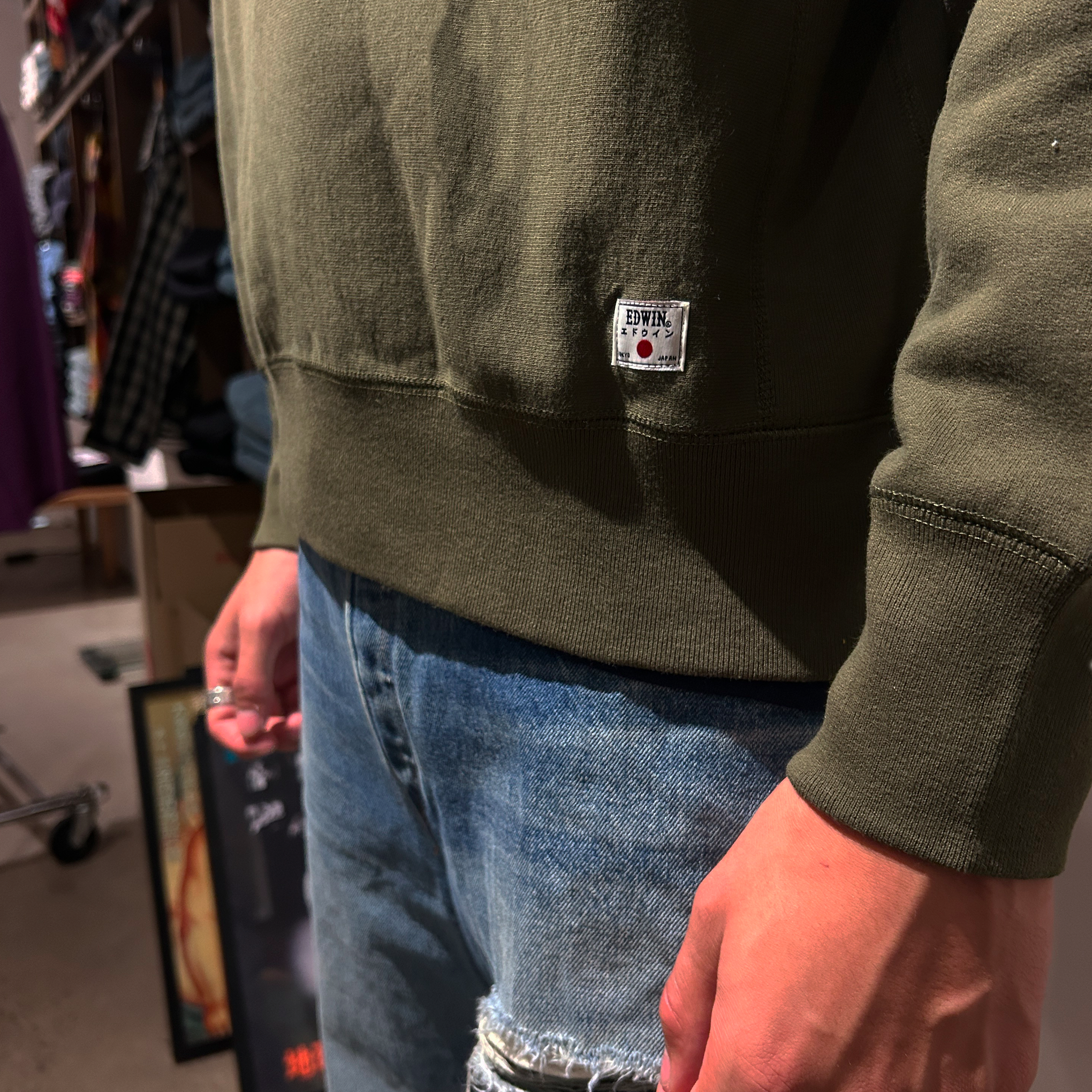 Edwin - CLASSIC CREW - OLIVE