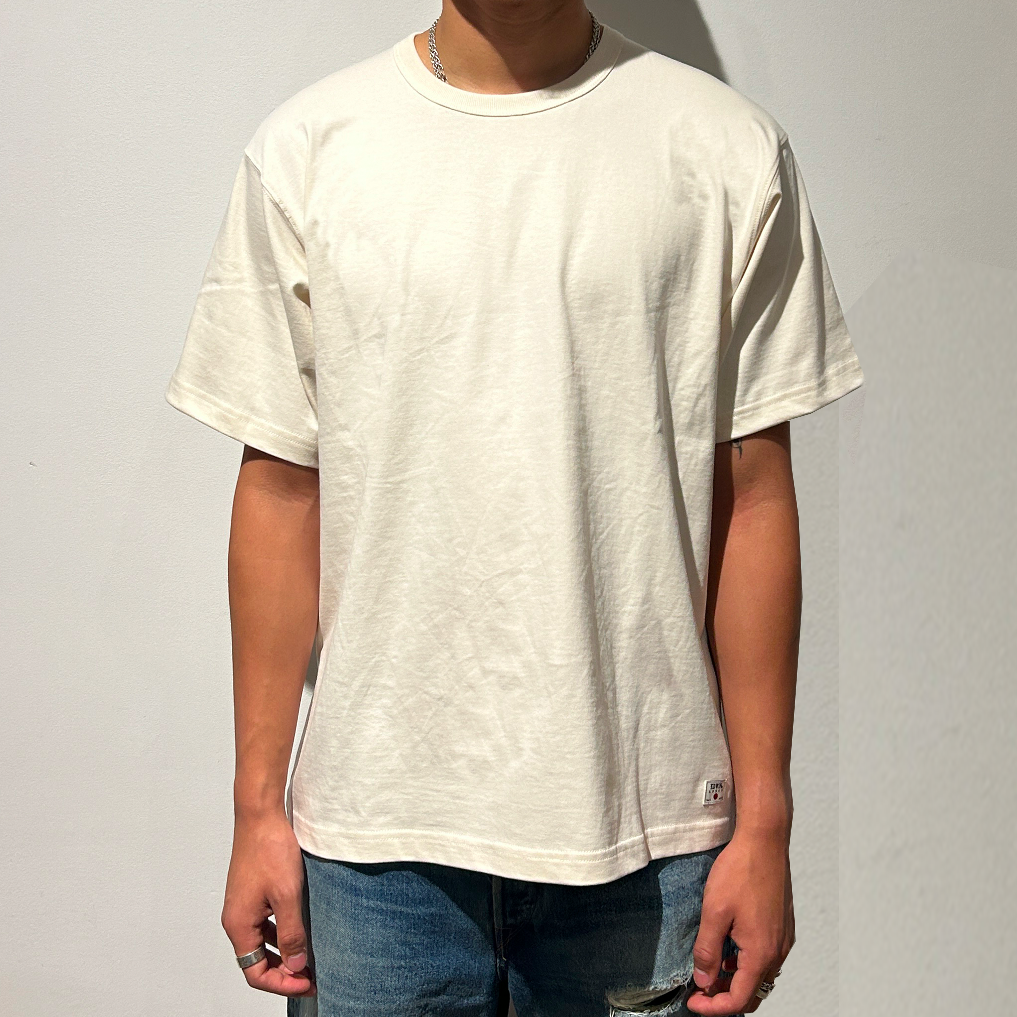 Edwin - RELAXED FIT TEE - NATURAL