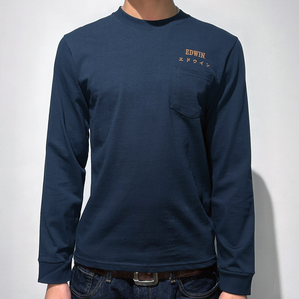 Edwin 16S 100 % Organic Cotton Long Sleeve Pocket Tee